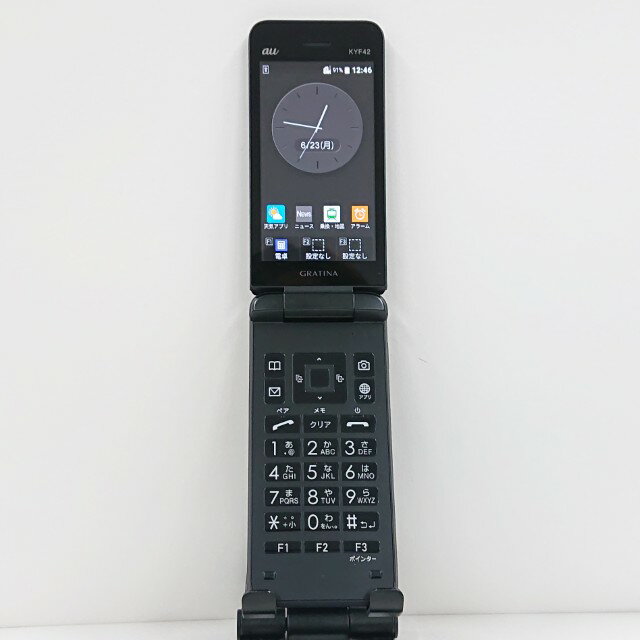GRATINA KYF42 au ブラック 送料無料 本体 c13146 【中古】