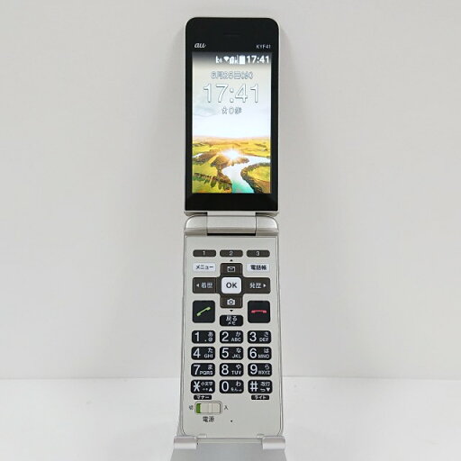 かんたんケータイ KYF41 au シャンパンゴールド 送料無料 本体 c13213 【中古】 かんたんケータイ KYF41 au シャンパンゴールド 送料無料 本体 c13213 【中古】