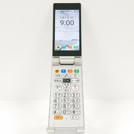 かんたん携帯9 NP505SH SoftBank プラチナシルバー 送料無料 本体 c13723 【中古】 かんたん携帯9 NP505SH SoftBank プラチナシルバー 送料無料 本体 c13723 【中古】