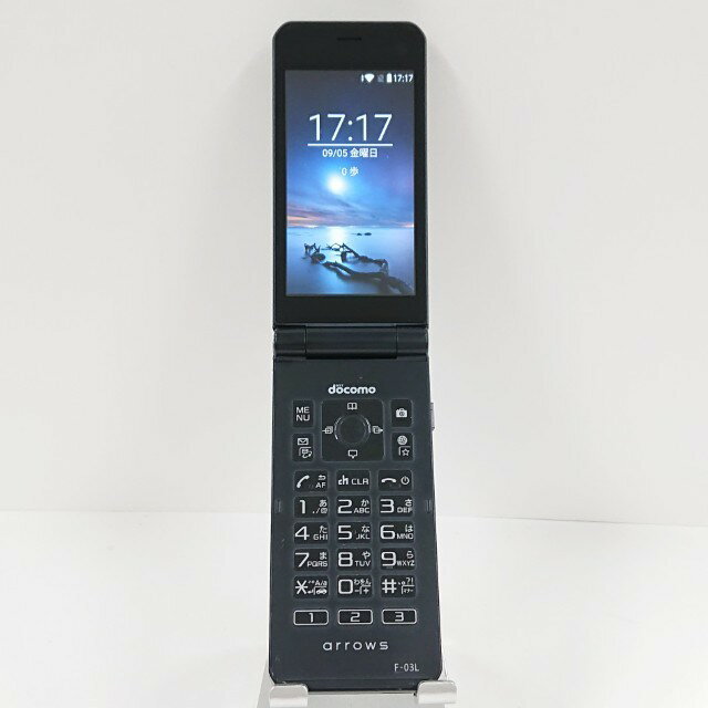 arrows ケータイ F-03L ドコモ ブラック 送料無料 本体 c14323 【中古】