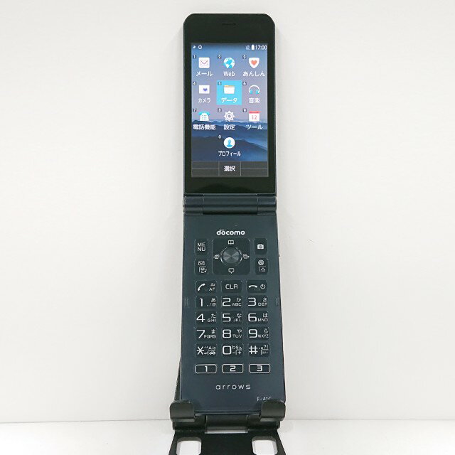 arrows ケータイ ベーシック F-41C ドコモ ネイビー 送料無料 本体 c14342 【中古】