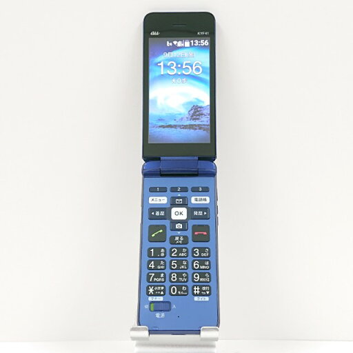 かんたんケータイ KYF41 au ロイヤルブルー 送料無料 本体 c14480 【中古】 かんたんケータイ KYF41 au ロイヤルブルー 送料無料 本体 c14480 【中古】