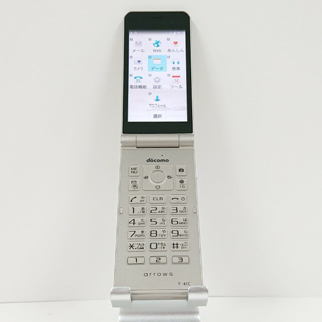 arrows ケータイ ベーシック F-41C ドコモ ゴールド 送料無料 本体 c15675 【中古】