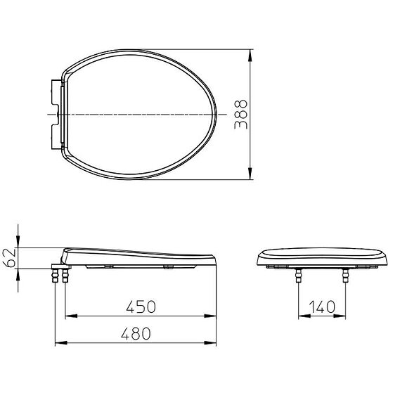 アークランズエクスプレスのサンエイ SANEI 前丸便座 PW9032-I アイボリー｜アングル3