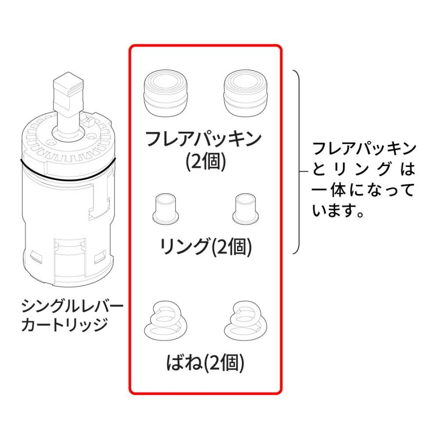 TOTO バルブ用パッキン THK51 カート...の紹介画像2