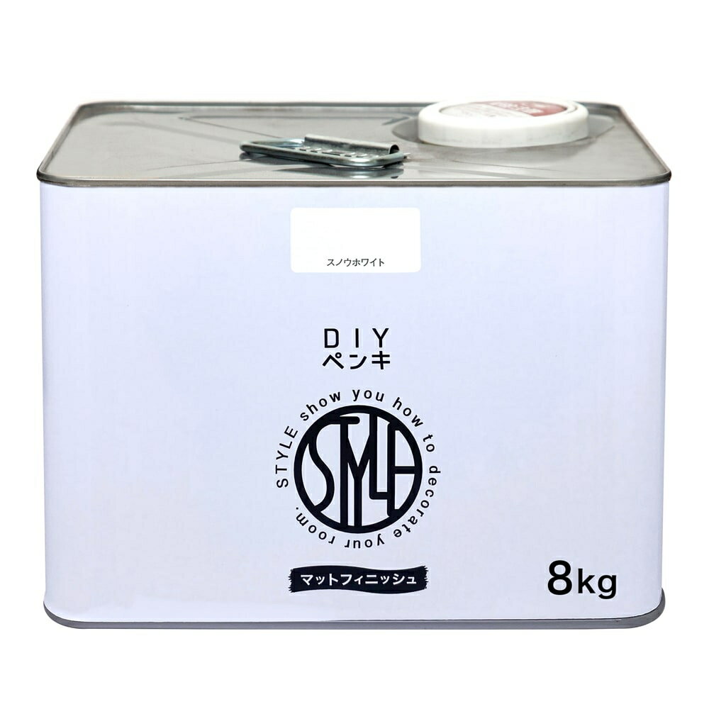 乐天商城 - ニッペホームプロダクツ 水性 STYLE DIYペンキ 8kg スノウホワイト