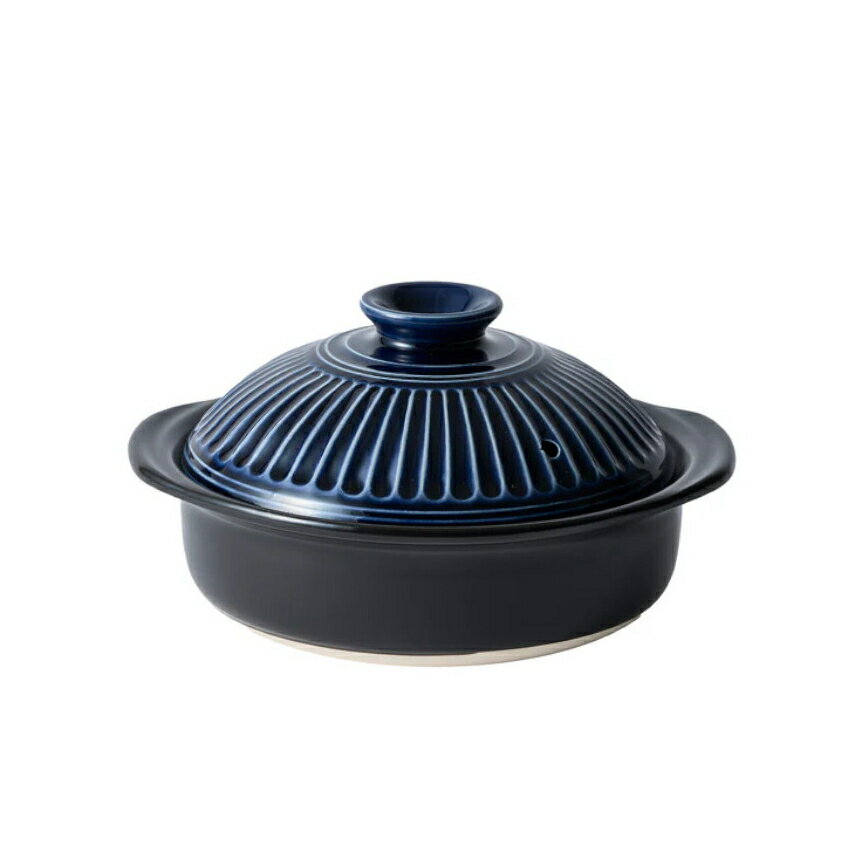 銀峯 菊花 6号鍋 瑠璃 土鍋 1人用