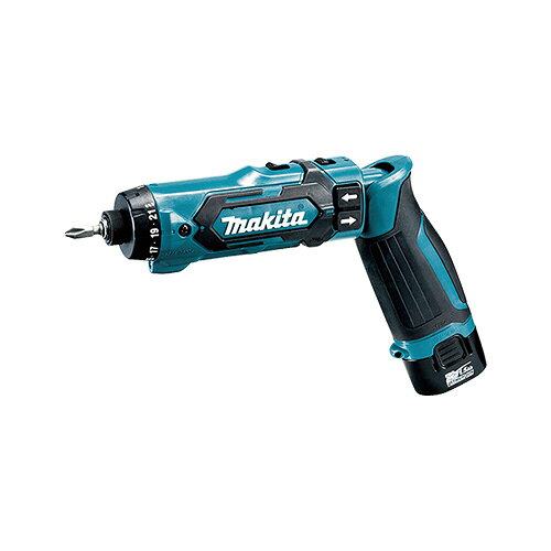 仕様 カラー:青 バッテリ:BL0715(1.5Ah)×2本 充電器:DC07SB約30分 ケース:アルミケース その他の機能:無段変速・正逆転切替・2スピード・21段クラッチ・ブレーキ付 付属のバッテリは、体積エネルギー密度が400Wh/L未満の為、電気用品安全法の規制対象外となっておりPSEマークはありません。 商品説明 高精度で均一な締付け、オートストップ機構。 バッテリ残容量停止機能。 手締め機能付。 小型・軽量。 さらに広範囲を照射LEDライト付。 ※品質向上のため予告なく仕様を変更する場合がございます。パッケージのリニューアル等につき、商品画像が異なる場合がございます。商品画像の色合いは、画像処理上、若干異なる場合がございます。