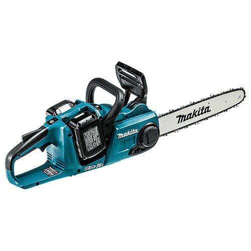 仕様 カラー:青 仕様など:350mm91PX仕様工具レス バッテリー:BL1860B(18V 6.0Ah)×2本 充電器:DC18RD55分 PSマークの種類:PSEマーク 届出事業者名:株式会社マキタ 商品説明 高出力＋高回転。 アウターロータBLモータ＋ダイレクトドライブ。 91PX仕様。 ワンタッチで電源オン。 工具レスチェーン調整。 無段変速トリガ。 チェーンオイル残量確認窓。 金属製スパイクバンパ。 対応する18Vバッテリは圧倒的な互換性。 ※品質向上のため予告なく仕様を変更する場合がございます。パッケージのリニューアル等につき、商品画像が異なる場合がございます。商品画像の色合いは、画像処理上、若干異なる場合がございます。
