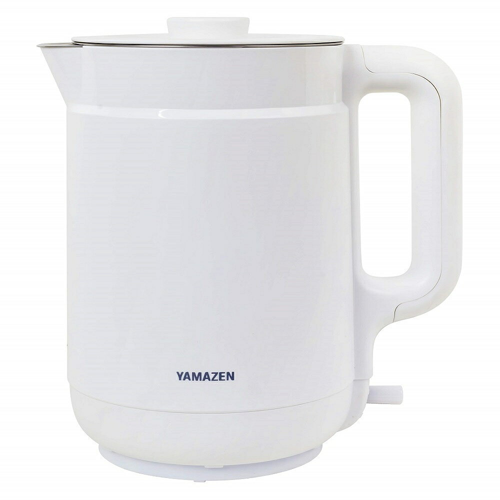 仕様 容量(約):1.5L 電源:交流100V 50/60Hz 消費電力:1200W コード長(約):1.0m 製品サイズ(mm) 幅×奥行×高さ:205×147×245 製品重量(g) 900 商品説明 1度にたっぷり沸かせる大容量タイプ。 本体2重構造で本体に触ってもやけどしないので安心。 0.5Lを約3分、1.5Lを約7分でお湯を沸かせます。 注ぎ口には簡易フィルター付きでティーバッグを入れた状態で注げます。 ※品質向上のため予告なく仕様を変更する場合がございます。パッケージのリニューアル等につき、商品画像が異なる場合がございます。商品画像の色合いは、画像処理上、若干異なる場合がございます。