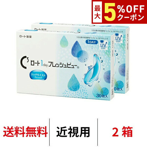 【最大5%OFFクーポン配布中!!】送料無料[2箱]ロート ワンデーフレッシュビューリッチモイスト  ...