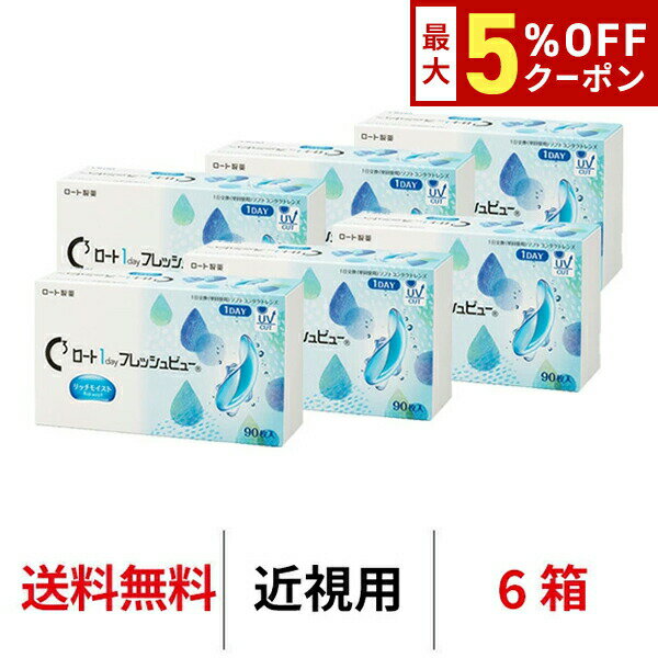 【最大5%OFFクーポン配布中!!】送料無料[6箱]ロート ワンデーフレッシュビューリッチモイスト  ...