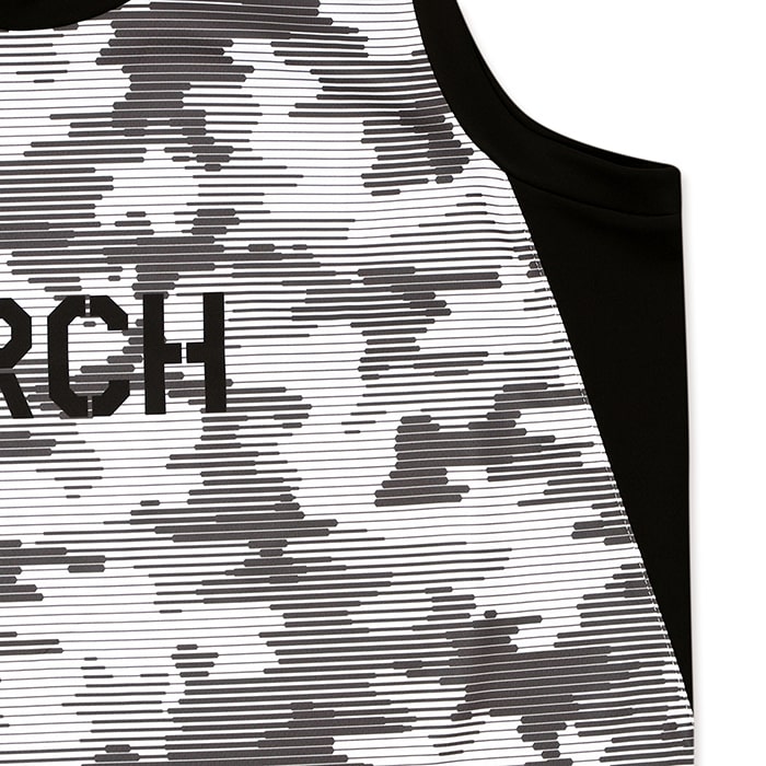 Arch（アーチ）Tシャツ タンクトップ line camo tank [DRY]【gray】バスケ ウェア 灰