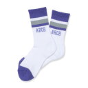 Arch TL sport crew mid. socksywhite/purplez A[` oXP \bNX