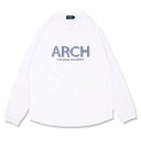 Arch（アーチ）Tシャツ ロングスリーブ crochet logo L/S tee DRY 【white】バスケ ウェア 白