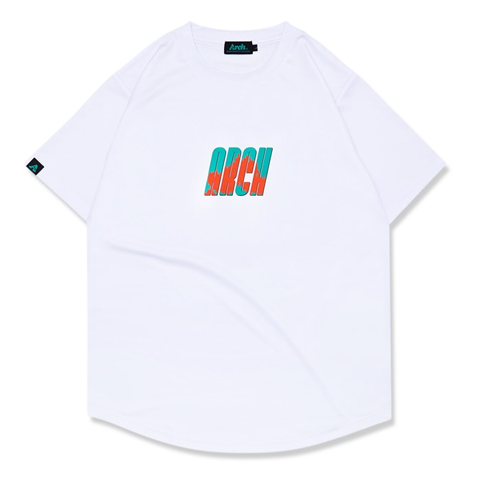 Arch（アーチ）Tシャツ ショートスリーブ tilt logo paint tee [DRY]【white】バスケ ウェア