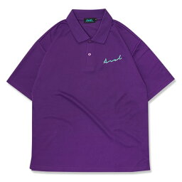 Arch（アーチ）ポロシャツ autograph logo polo [DRY]【purple】バスケ ウェア