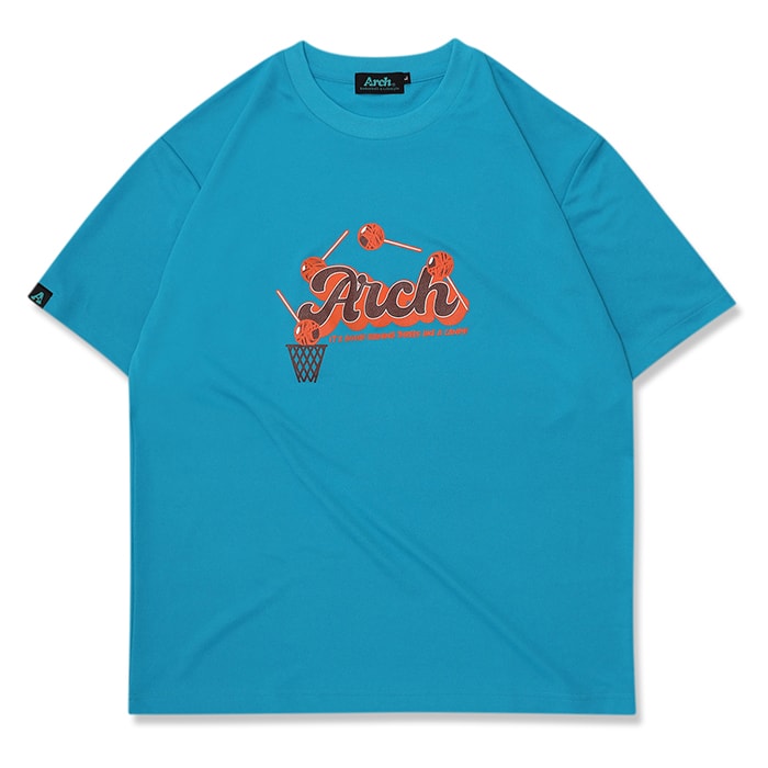 Arch（アーチ）Tシャツ ショートスリーブ candy shot tee [DRY]【turquoise】バスケ ウェア