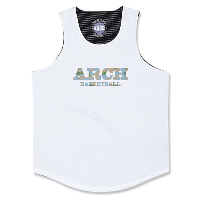 Arch（アーチ）Tシャツ タンクトップ geometric rev. tank [DRY]【white/black】バスケ ウェア