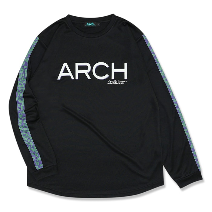 Arch two-tone leopard L/S tee [DRY]【black】 アーチ バスケ 長袖Tシャツ