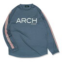 Arch two-tone leopard L/S tee [DRY]【dusty blue】 アーチ バスケ 長袖Tシャツ