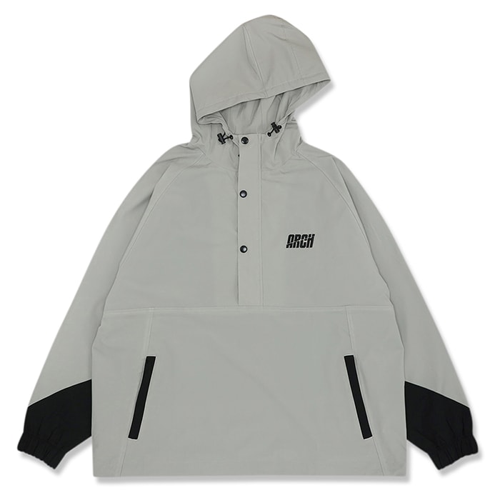 Arch split logo anorak jacket【silver gray】 アーチ バスケ アノラックジャケット
