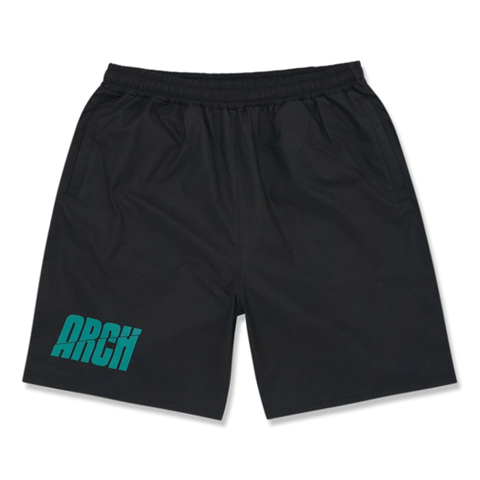 Arch split logo shorts【black】 アーチ バスケ ショーツ 1