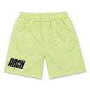 Arch split logo shorts【citron】 バスケ ショーツ ユニセックス 混紡 ウーブン生地 シトロン S M L XL XXL