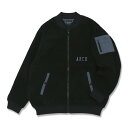 Arch boa fleece bomber jacket【black】 アーチ バスケ ボアフリースボンバージャケット