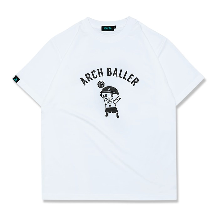 Arch floater tee [DRY]【white】 アーチ バスケ 半袖Tシャツ