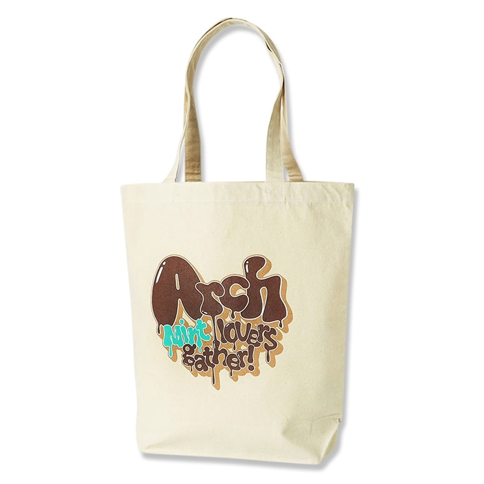 Arch ice cream lover tote bag【natural】 アーチ バスケ トートバッグ