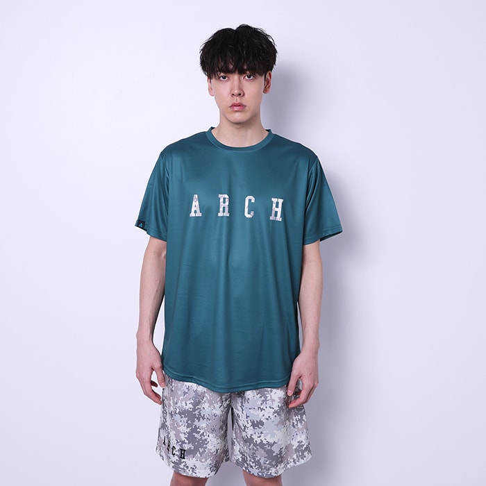 Arch overlap camo tee [DRY]【peacock】 アーチ バスケ 半袖Tシャツ 3