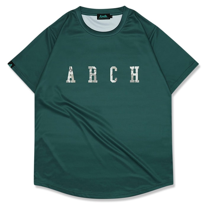 Arch overlap camo tee [DRY]【peacock】 アーチ バスケ 半袖Tシャツ 1