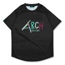 Arch scratched tee DRY 【black】 アーチ バスケ 半袖Tシャツ