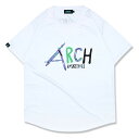 Arch scratched tee [DRY]【white】 アーチ バスケ 半袖Tシャツ