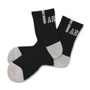 Arch vertical crew socks【black/gray】 アーチ バスケ ソックス