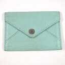 【価格見直し】【2024/03/11】TIFFANY&Co. / ティファニー ■名刺入れ レザー ティファニーブルー 【カード/保険証】 ブランド【中古】