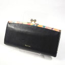 【価格見直し】【2025/04/29】Paul Smith / ポールスミス ■がま口長財布 レザー ブラック 【財布/サイフ/ウォレット/wallet/コイン...