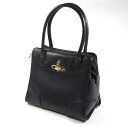 【価格見直し】【2024/04/09】Vivienne Westwood / ヴィヴィアンウエストウッド ■プレーンバッグ ハンドバッグ レザー 黒 【バッグ/バック/BAG/鞄/カバン】 VW1【中古】