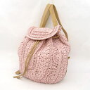 【価格見直し】【2025/07/16】ALBERTA FERRETTI / アルベルタ フェレッティ ◆リュック/バックパック/カゴバック/ピンク 【バッグ/バック/BAG/鞄/カバン】 レディースファッション【中古】