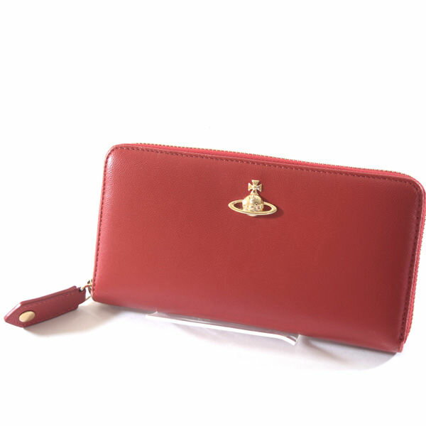 【価格見直し】【2025/03/31】Vivienne Westwood / ヴィヴィアンウエストウッド ■ラウンドファスナー 長財布 レッド レザー 【財布/サイフ/ウォレット/wallet/コイン】 【中古】