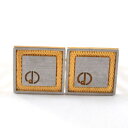 【スーパーSALE】DUNHILL / ダンヒル ■カフス シルバー ゴールド ブランドB【中古】