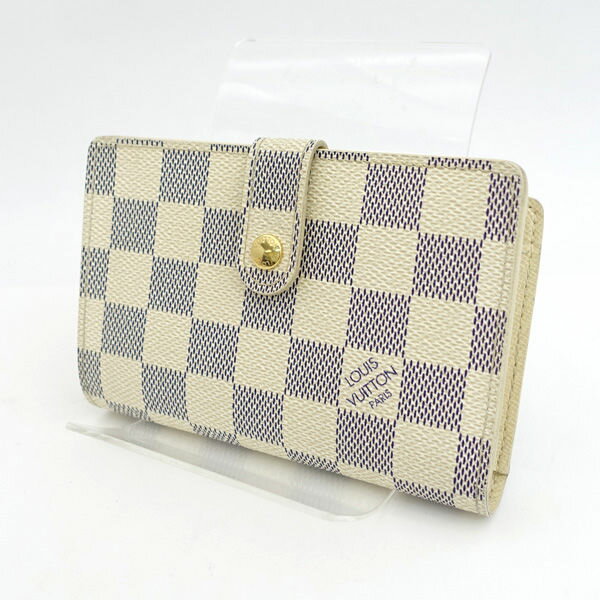 LOUIS VUITTON / ルイヴィトン ◆ポルトフォイユ ヴィエノワ がま口 二つ折り財布 ダミエ アズール N61676 【財布/サイフ/ウォレット/wallet/コイン】 ブランド【中古】