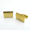 【価格見直し】【2025/06/23】DUNHILL / ダンヒル ◆カフス カフリンクス ロゴ ゴールドカラー スーツアクセサリー ブランド【中古】