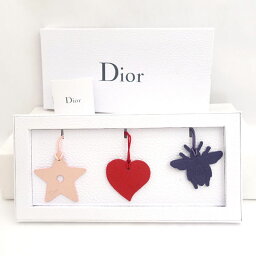 Dior / ディオール ◆チャーム レザー スター ハート ハチ ノベルティ 【KEY/キー/鍵】 ブランド【中古】