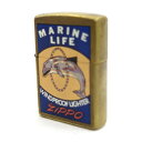 Zippo / ジッポ ◆ライター/MARINELIFE/イルカ/1997年製/ゴールド×ブルー 【喫煙具/煙草/タバコ/シガレット/ガス/オイル】 メンズファッション【中古】