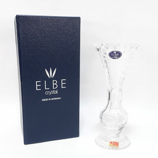 【価格見直し】【2024/04/09】ELBE CRYSTAL / エルベクリスタル ◆【花器】フラワーベース 花瓶 6592/21 華道具 インテリア ギフト ギフト【未使用】