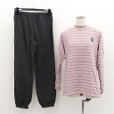 【スーパーSALE】FILA / フィラ ◆セットアップ/ルームウェア/ボーダー柄/ピンク×グレー/サイズLL FL8605 【レディース/ガールズ/LADY/...