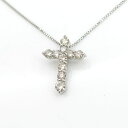【スーパーSALE】◆Pt850 トップPt900 ダイヤ D計1.00ct クロス ネックレス 【ネックレス/ペンダント/トップ/アクセサリー】 ブランド【中...
