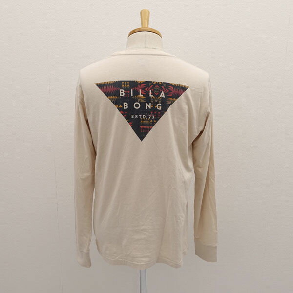 【価格見直し】【2025/10/28】BILLABONG / ビラボン ◆長袖Tシャツ/ロゴ/トライバル/ベージュ/サイズL BB012-Z03 【メンズ/MEN/男性/ボーイズ/紳士】 メンズファッション【中古】